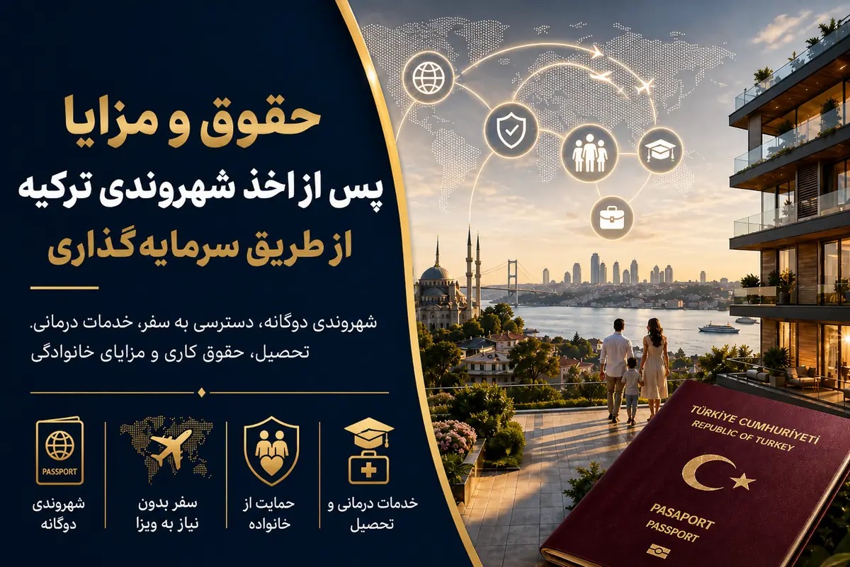 حقوق و امتیازات بعد از اخذ تابعیت ترکیه از طریق سرمایه‌گذاری
